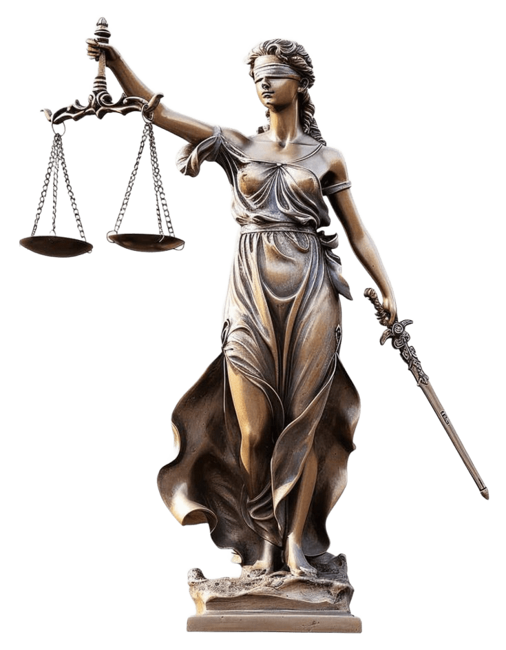 Estátua da Justiça com a balança e a espada